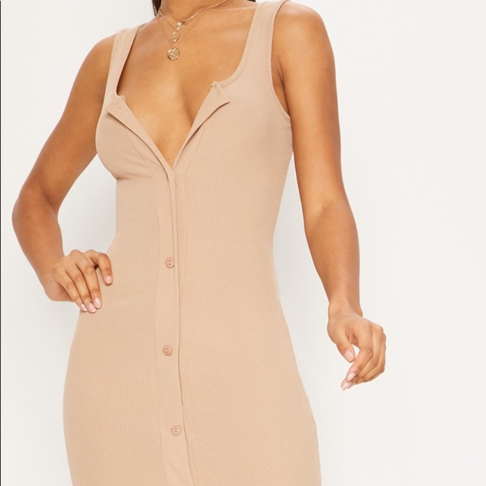 Ribbed button down dress